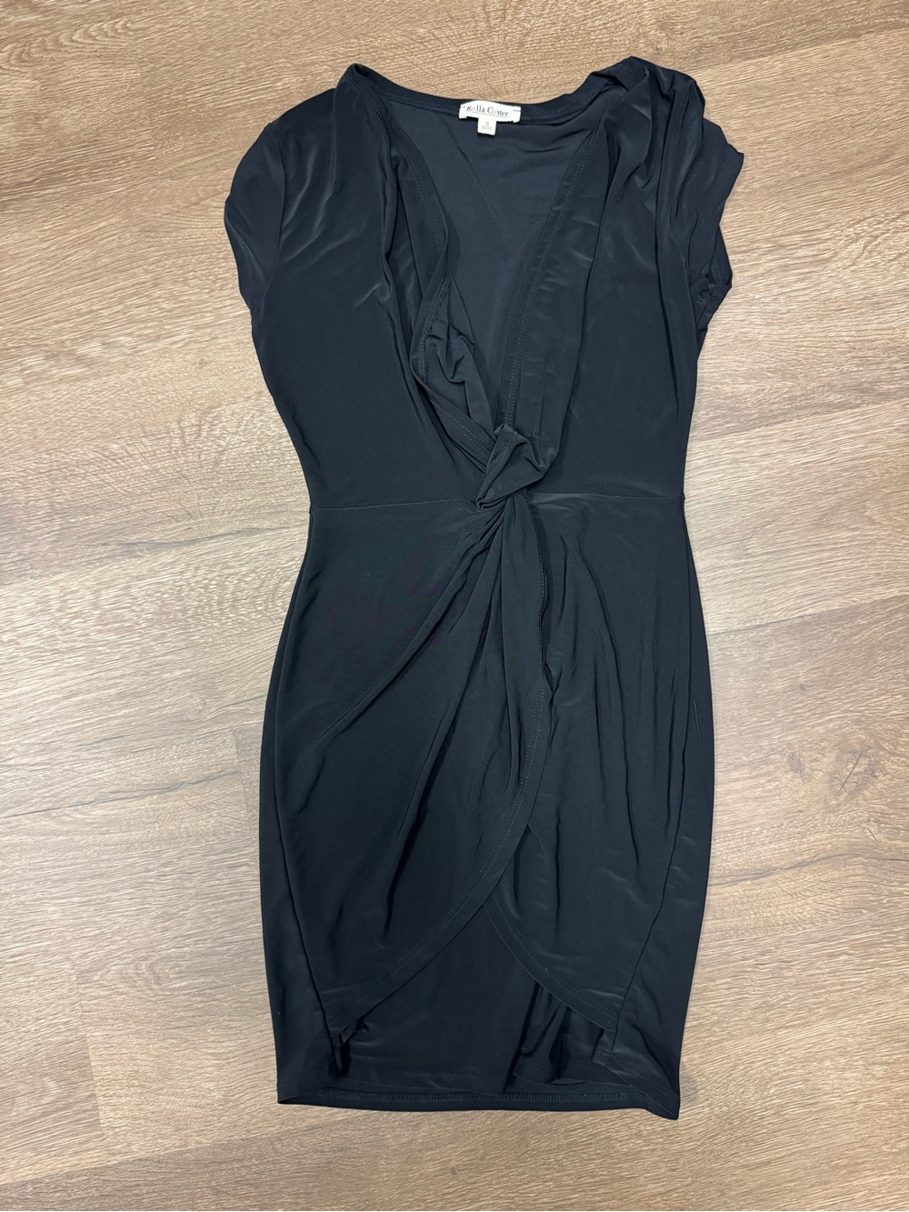 Rolla Coster Black Knot-Front Mini Dress
